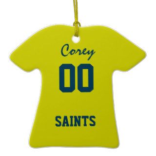 Custom Name and Number Sports Jersey V003S Christmas Tree Ornaments