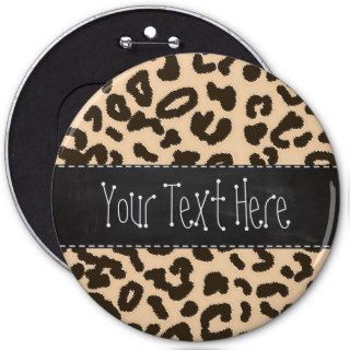 Bisque Color Leopard Print; Retro Chalkboard Buttons