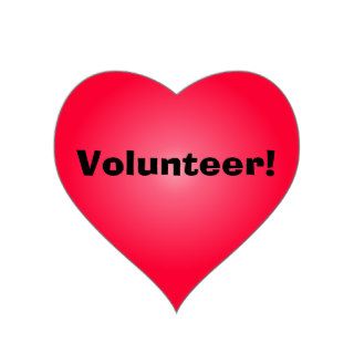 Volunteer Share Your Heart Heart Stickers