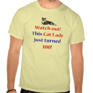 100 Cat Lady T Shirt