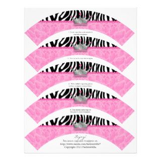 Cupcake Wrappers Princess Crown Zebra Letterhead