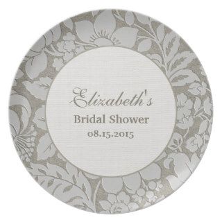 Personalized Monogram Bridal Shower Plates Plate