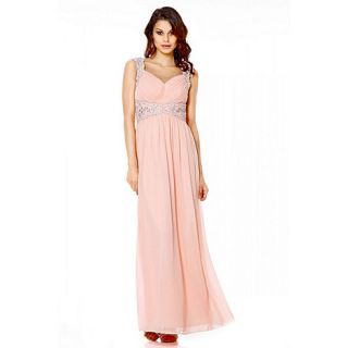 Quiz Pink Jewel Embellished Maxi Dress