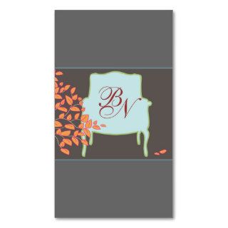 Monogrammed French Chair Business Card