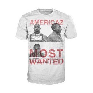Mens Tupac 2pac Americaz Most Wanted T shirt Music Fan T Shirts Clothing