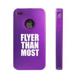 Apple iPhone 4 4S 4G Purple DD179 Aluminum & Silicone Case Flyer Than Most Cell Phones & Accessories
