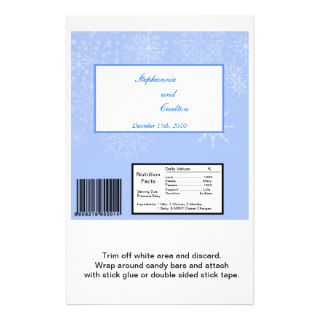 Snowflake Wedding Hershey's Large Bar Wrapper Personalized Flyer