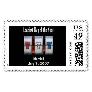 Luckiest Day of the Year Married July 7, 2007 Ann Postage Stamp