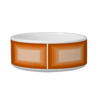 Orange Ombre Geometric Art Personalized Pet Bowl