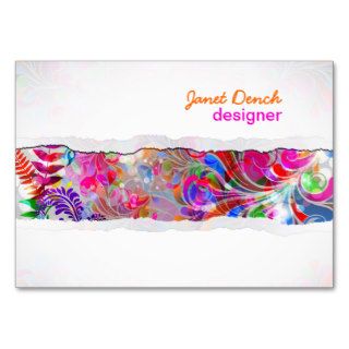 PixDezines retro swirls/neon colors Business Card Templates