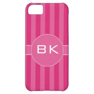 Deep Cerise and Dark Pink Stripes iPhone 5C Case