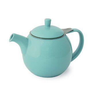 FORLIFE Curve 24 Ounce Teapot with Infuser, Turquoise Kitchen & Dining