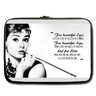 Beautiful Eyes Audrey Hepburn Quote 13 " Laptop Notebook Sleeve Case Bag Double Sided Print for Most of Apple Macbook, Acer, Asus, Dell, Hp, Sony,custom Cases Computers & Accessories