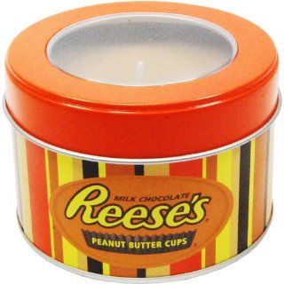 Mostly Memories Hershey's Reeses 5 Ounce Window Tin Soy Candle   Travel Tins