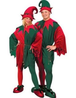 Elf Set Velvet Hat Tunic Shoes Christmas Costume   Most Adults Costume Footwear Clothing