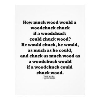 How Much Wood Would A Woodchuck Chuck Twister Flyer Design