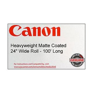 Canon 230gsm Heavyweight Coated Paper, Matte, 24(W) x 100(L), 1/Roll  Make More Happen at
