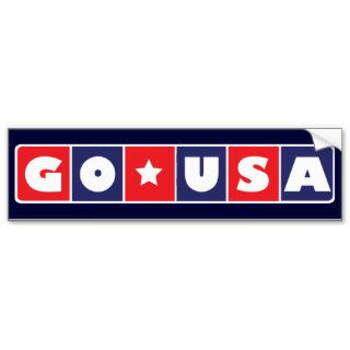 Go USA Bumpersticker Bumper Stickers