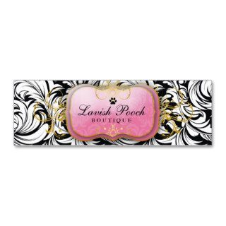 311 The Lavish Pooch  White Leaves Business Card Template
