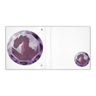 Cool Pink And Purple Dragon Gem Vinyl Binder
