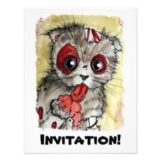 lol zombie cat invitation