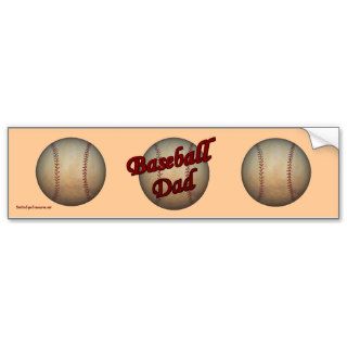 Baseball Dad Cute Bumper Sticker