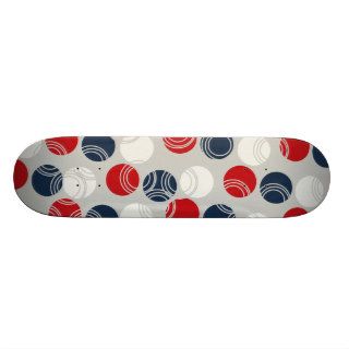 Cool Skateboards for Girls Blue Red Polka Dots