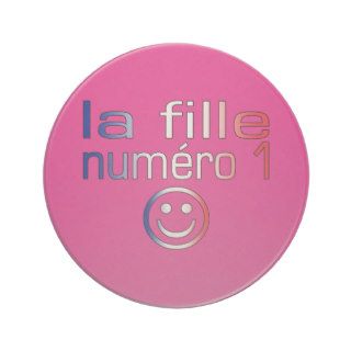 La Fille Numéro 1   Number 1 Daughter in French Drink Coasters