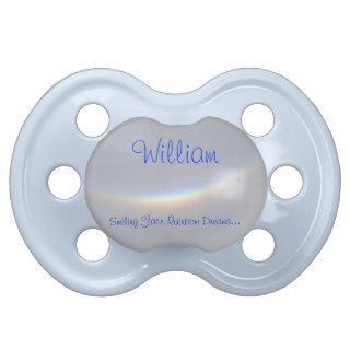 Baby Boy Smiling Face Rainbow Pacifier CUSTOMIZE Pacifiers