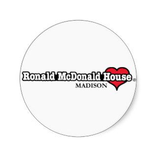 Ronald McDonald Heart Round Sticker