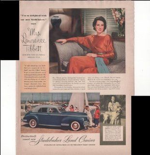 Studebaker Land Cruiser Mrs. Laurence Tibbett Wife Of Famous Operatic Star Care Automobile 1940 Vintage Antique Advertisement  Prints  