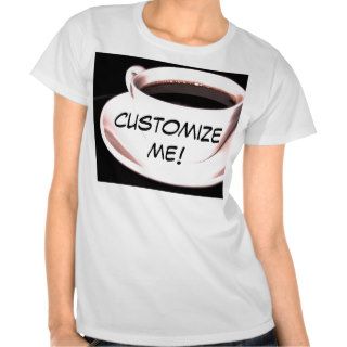 barista coffee cup t shirt customizable tee shirt