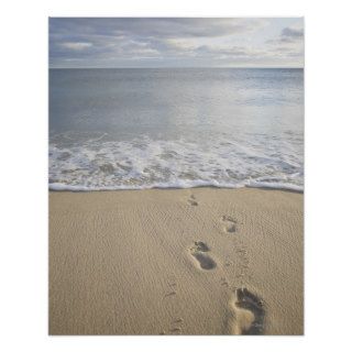 USA, Massachusetts, Cape Cod, footprints on Poster