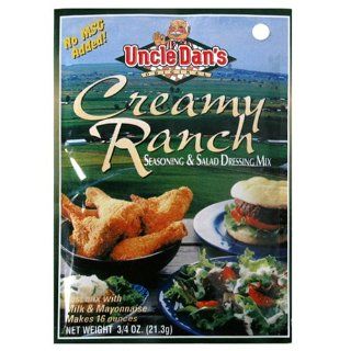 Uncle Dan's Seasoning and Salad Dressing Mix, Creamy Ranch, 2 Count of 1.5 Ounce Pouches (Pack of 12)  Grocery & Gourmet Food