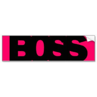 Neon Hot Pink BOSS Bumper Stickers
