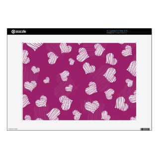 Sketchy Hearts Skin For 15" Laptop