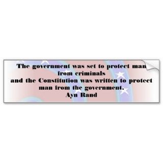 The government was set to protect man Bumper Bumper Stickers
