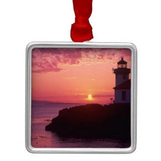 WA, San Juan Island, Lime Kiln Lighthouse, 1919, Christmas Ornament