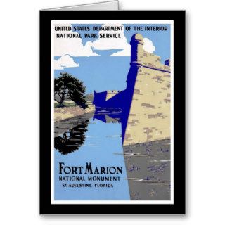 Fort Marion National Monument St Augustine Florida Card