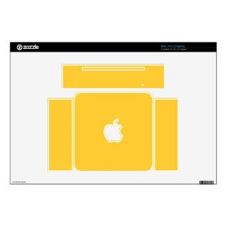 Solid Yellow Background Mac Mini Skin