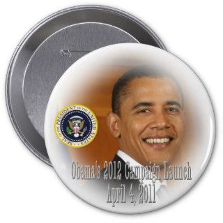President Obama 2012 Campaign Launch Pin