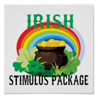 Irish Stimulus Pot of Gold Posters