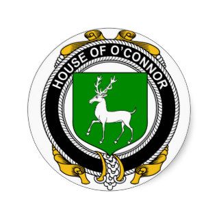 O'Connor (Corcomroe) Family Crest Round Stickers