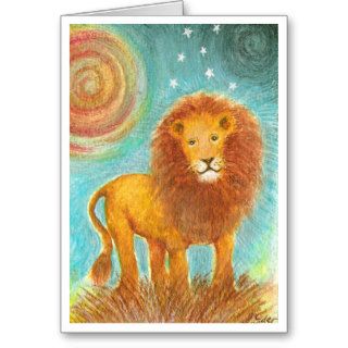 "Grandfather Lion" Greeting Card