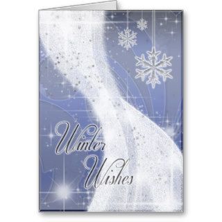 Snowy Star Ribbon (periwinkle) Cards