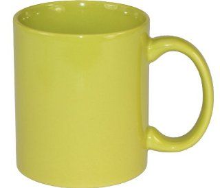 Plain Coffee Mug   Green   High Quality Ceramic Mug (11oz, Green)