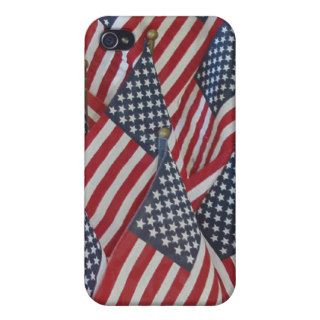 Waving American Flags iPhone 4 Case