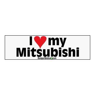 i Love My Mitsubishi   stickers (Small 5 x 1.4 in.) Automotive