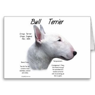Bull Terrier (wht) History Design Cards