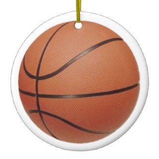 Number 3 Basketball and Player Christmas Ornaments